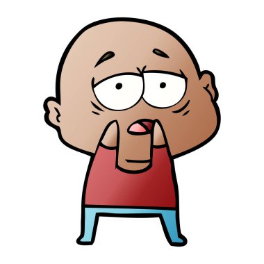 yorgun kel adam çizgi film