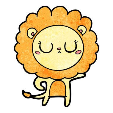 Çizgi film aslanının vektör çizimi