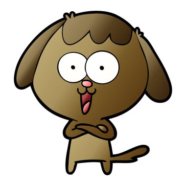 Çizgi film köpeğinin vektör çizimi