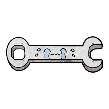 vektör çizim karikatür somun anahtarı