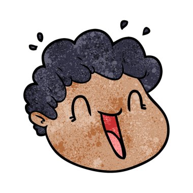 vektör çizim karikatür erkek yüz