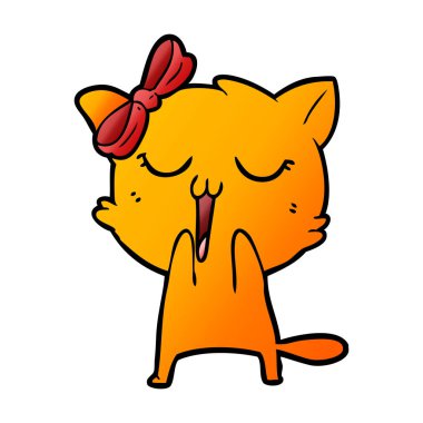 Çizgi film kedisinin vektör çizimi