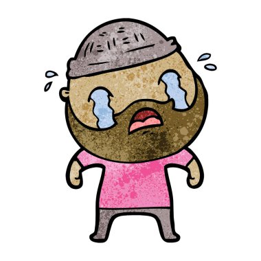 sakallı adam ağlıyor çizgi film