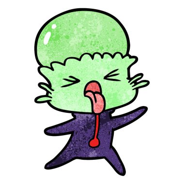 Çizgi film uzaylılarının vektör çizimi