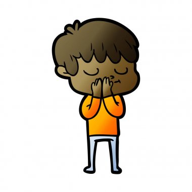 vektör çizim karikatür mutlu çocuk