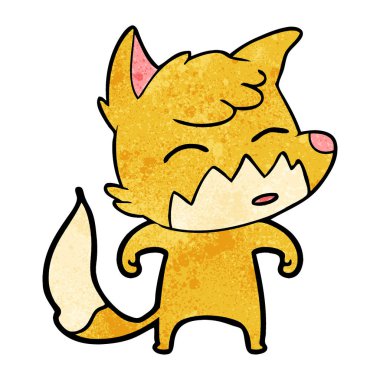 Çizgi film tilkisinin vektör çizimi