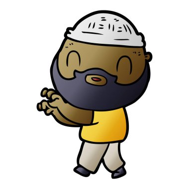 sakallı adam vektör çizim