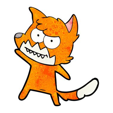 Çizgi film tilkisinin vektör çizimi