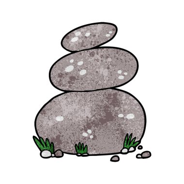 Yığılmış Çizgi film büyük taşlar