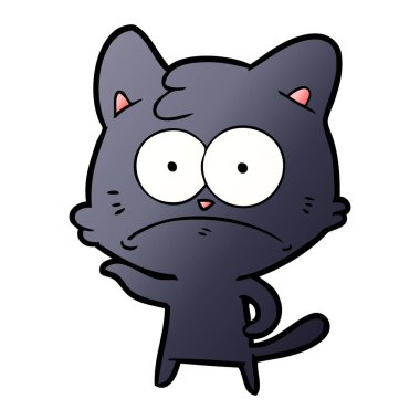 Çizgi film kedisinin vektör çizimi