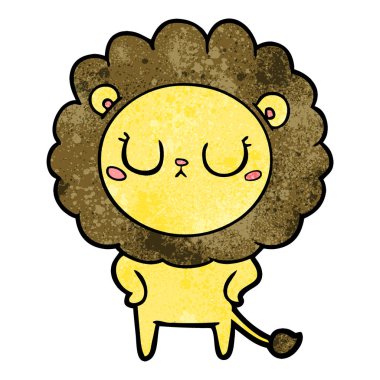 Çizgi film aslanının vektör çizimi