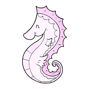 vektör çizim karikatür deniz atı