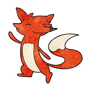 Çizgi film tilkisinin vektör çizimi