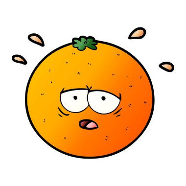 çizgi film turuncu vektör çizim