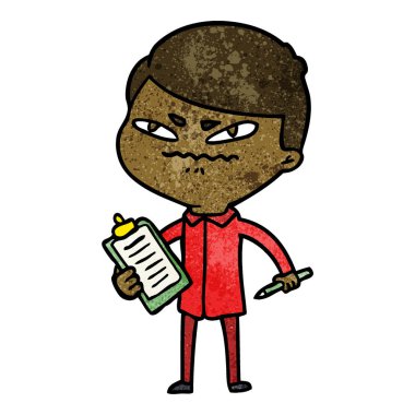 vektör çizim karikatür kızgın adam