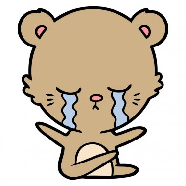 Çizgi film ayısının vektör çizimi