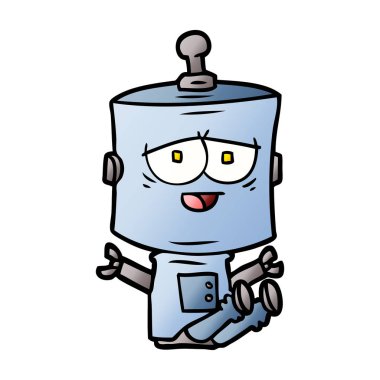 Çizgi film robotunun vektör çizimi