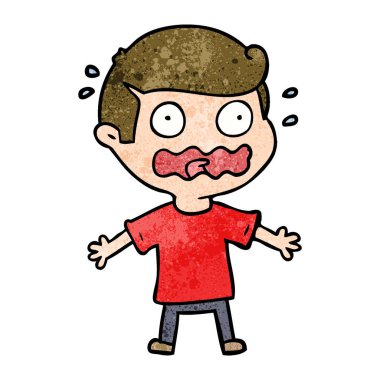 çizgi film adam tamamen stresli