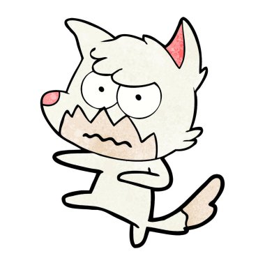 vektör çizim karikatür rahatsız fox