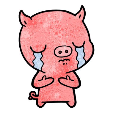 Çizgi film domuzunun vektör çizimi