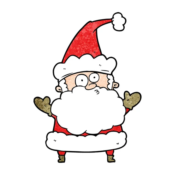 Desenhos Animados Confuso Santa Claus Shurgging Ombros — Vetor de Stock