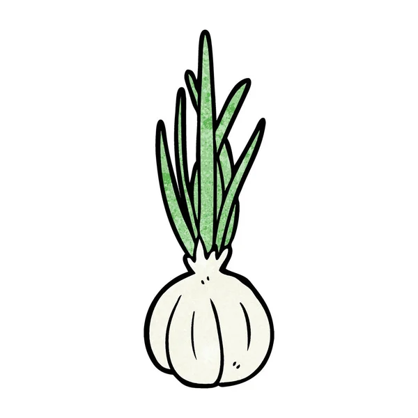 Vector Illustration Cartoon Garlic Bulb — Stock Vector