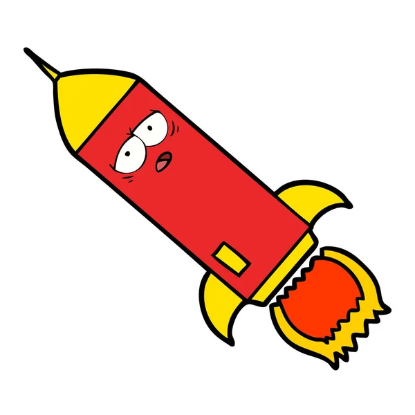 Vektor Illustration Der Cartoon Rakete — Stockvektor