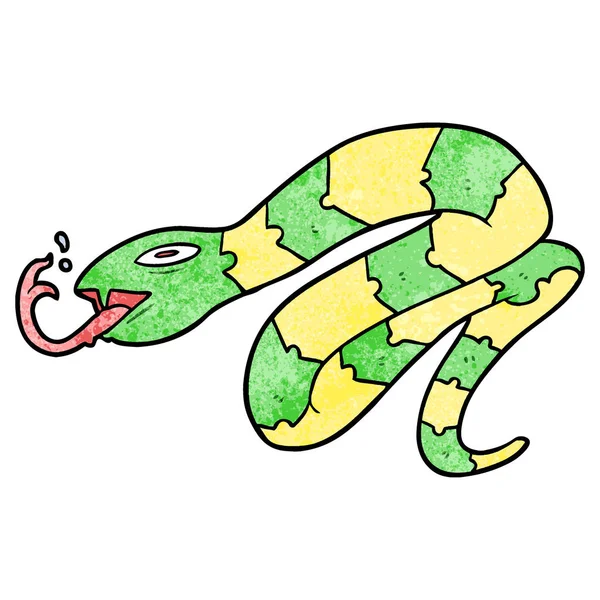 Vector Illustration Cartoon Snake — Stock Vector