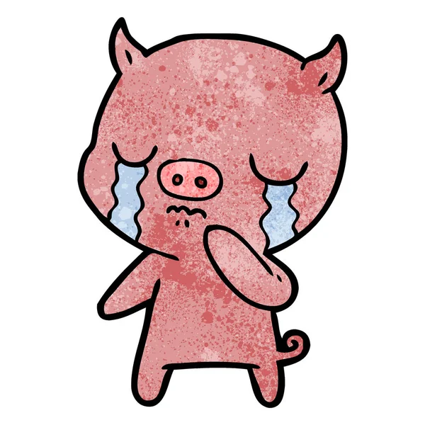 Vektor Illustration Von Cartoon Schwein — Stockvektor