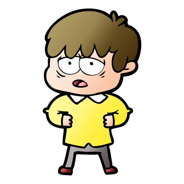 Vektorová Ilustrace Kresleného Chlapce — Stockový vektor