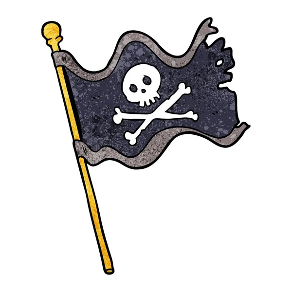 Ilustração Vetorial Bandeira Dos Desenhos Animados Pirata —  Vetores de Stock