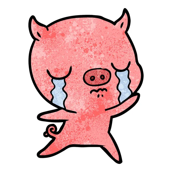 Vektor Illustration Von Cartoon Schwein — Stockvektor