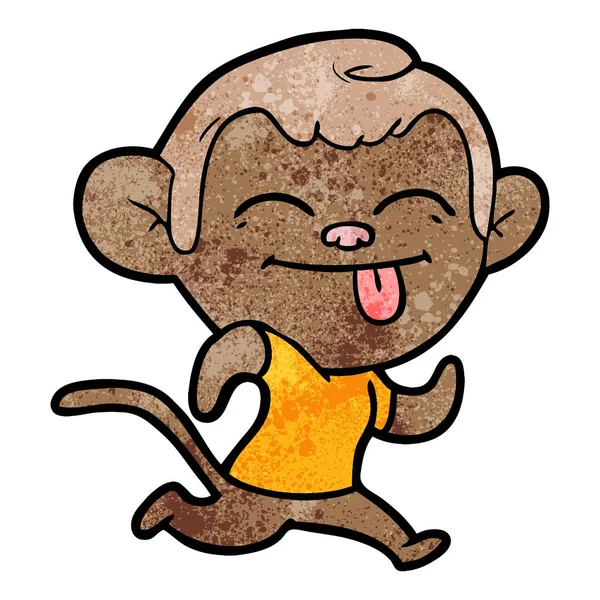 Vectorillustratie Van Grappige Cartoon Monkey — Stockvector