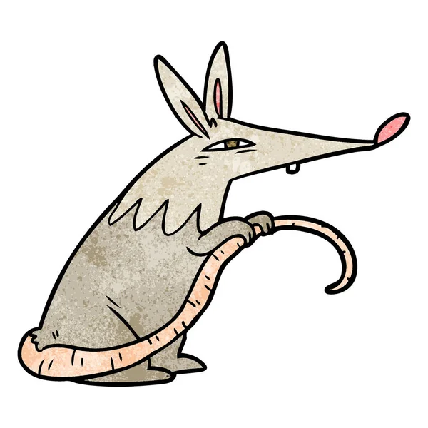 Vector Illustration Cartoon Sneaky Rat — Stock Vector