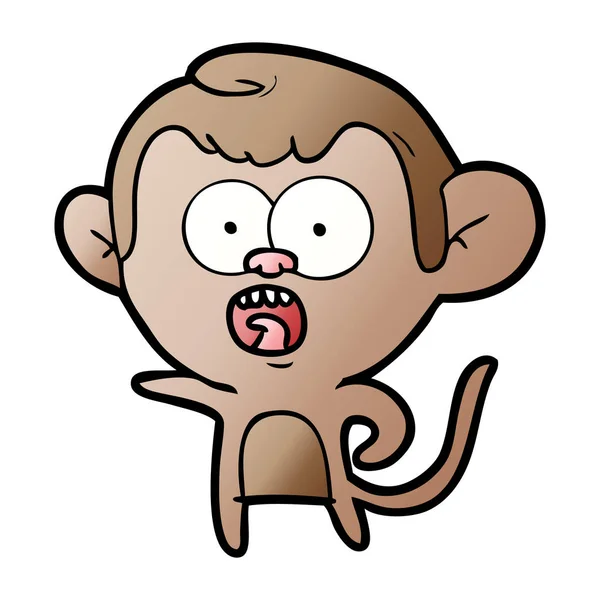 Векторна Ілюстрація Шокованої Мультфільму Мавпи — стоковий вектор