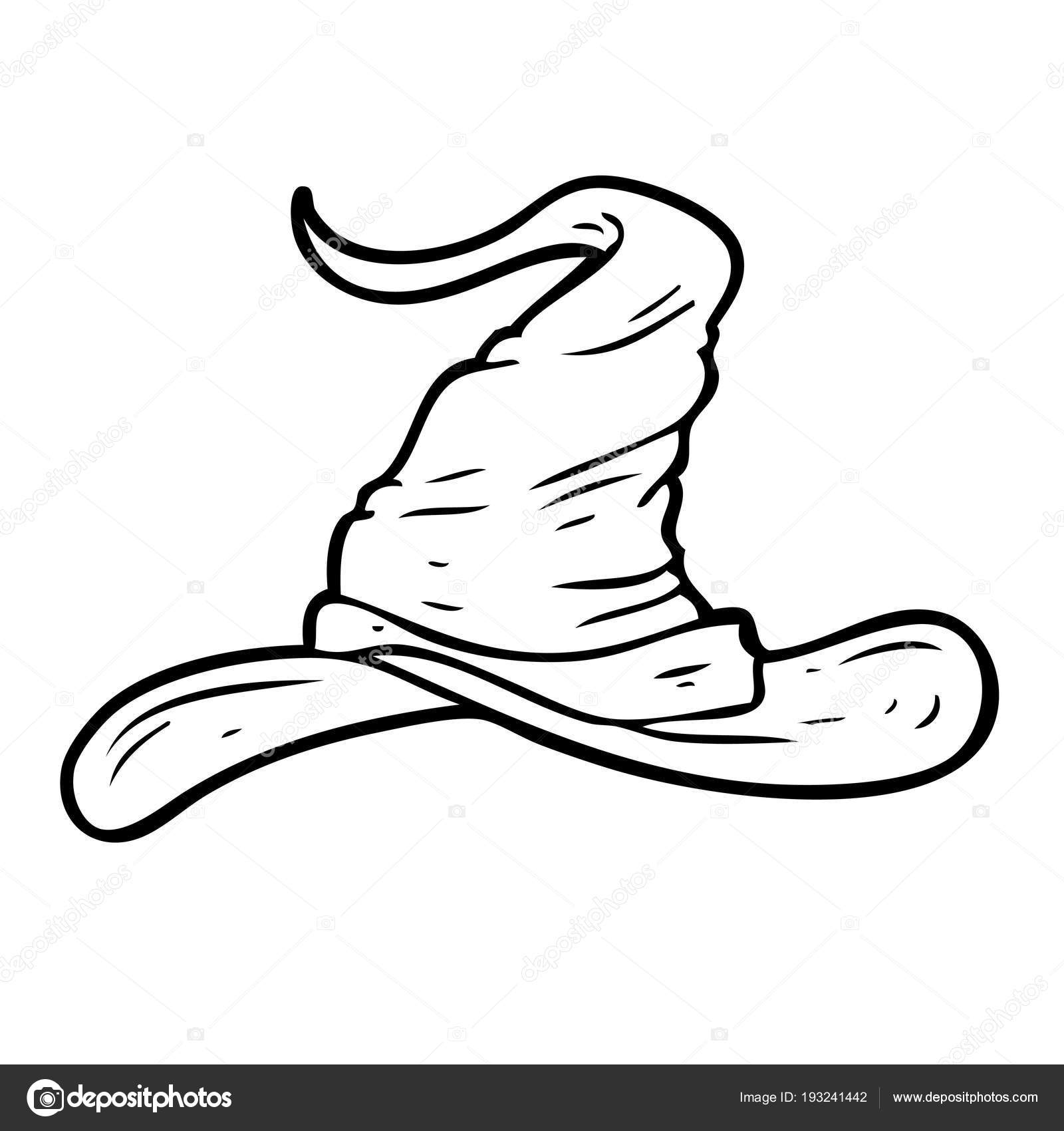Illustration Vectorielle Chapeau Sorcier Dessin Animé ...