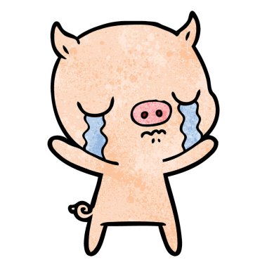 Çizgi film domuzunun vektör çizimi