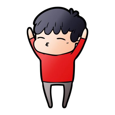 vektör çizim karikatür meraklı çocuk