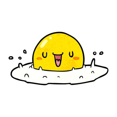 vektör çizim karikatür mutlu yumurta