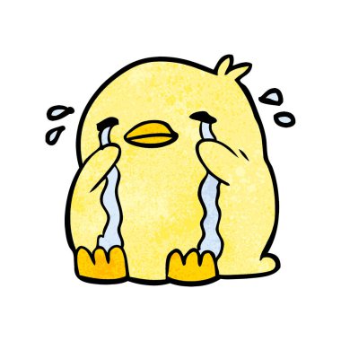 Çizgi film kuşunun vektör çizimi