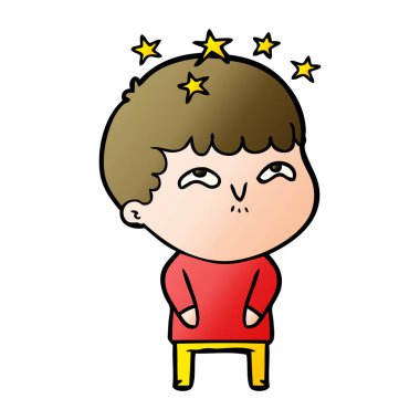 vektör çizim karikatür çocuk hayret