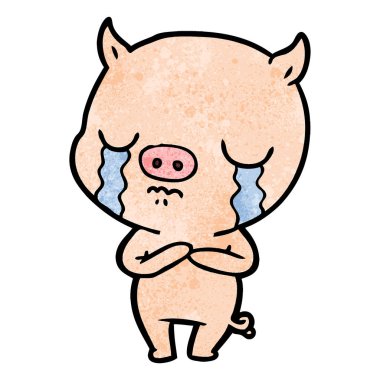 Çizgi film domuzunun vektör çizimi