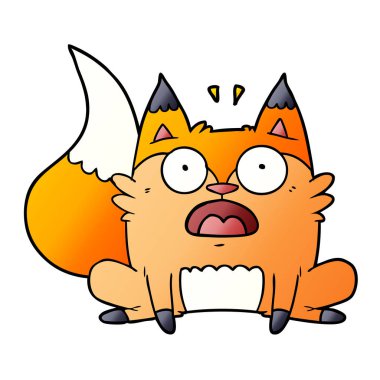 vektör çizim karikatür ürküyor fox