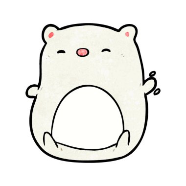 sevimli çizgi kutup ayısı