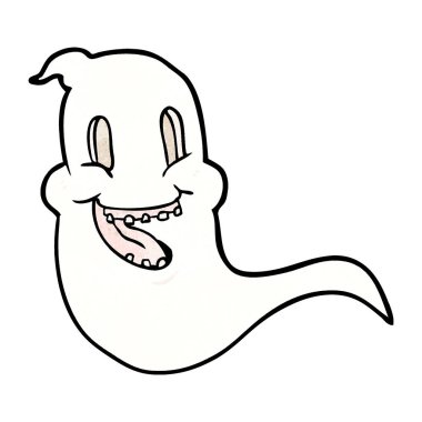 Çizgi film hayaletinin vektör çizimi