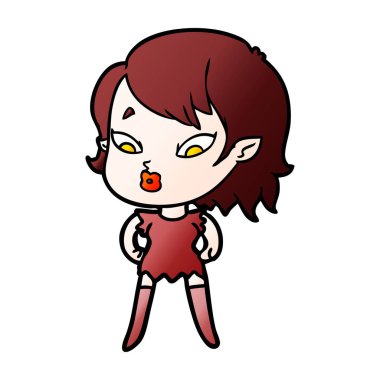 sevimli çizgi vampir kız