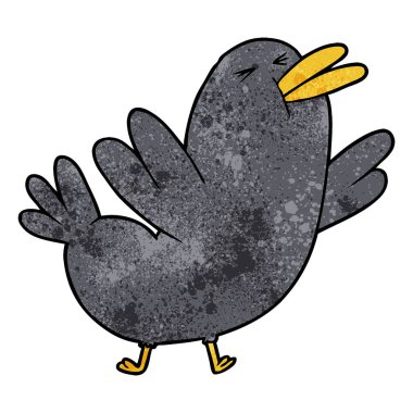 Çizgi film kuşunun vektör çizimi