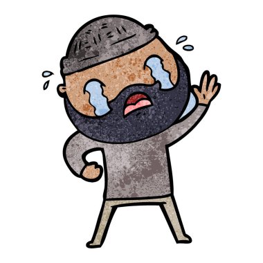 sallayarak ve ağlama sakallı adam çizgi film