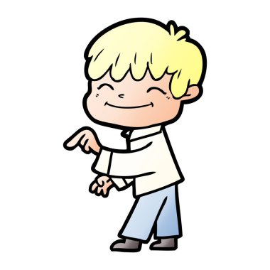 vektör çizim karikatür mutlu çocuk