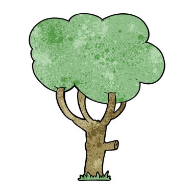 Çizgi film ağacının vektör çizimi